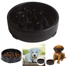 Unique Anti Choking Slow Food Bowl For Your Pet Cat And Dog In Dark Blac... - $24.00
