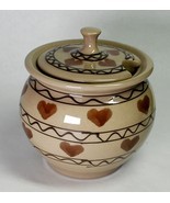 Hartstone Country Hearts Honey Pot Sugar Bowl Candy Jar Signed - $10.99