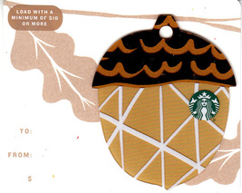 Starbucks 2018 Fall Acorn Brown Collectible Gift Card New No Value - $1.99
