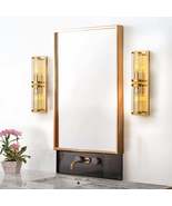 Interior Decor 2-Light Contemporary Brass Cylindrical Wall Mount Sconce with Cle - $69.00