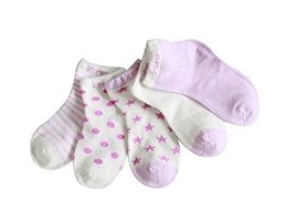Five Pairs Summer Thin Cotton Comfortable PURPLE Baby Socks image 2