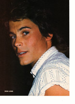 An item in the Entertainment Memorabilia category: Rob Lowe Billy Hufsey teen magazine pinup clipping on a red car Tiger Beat Bop