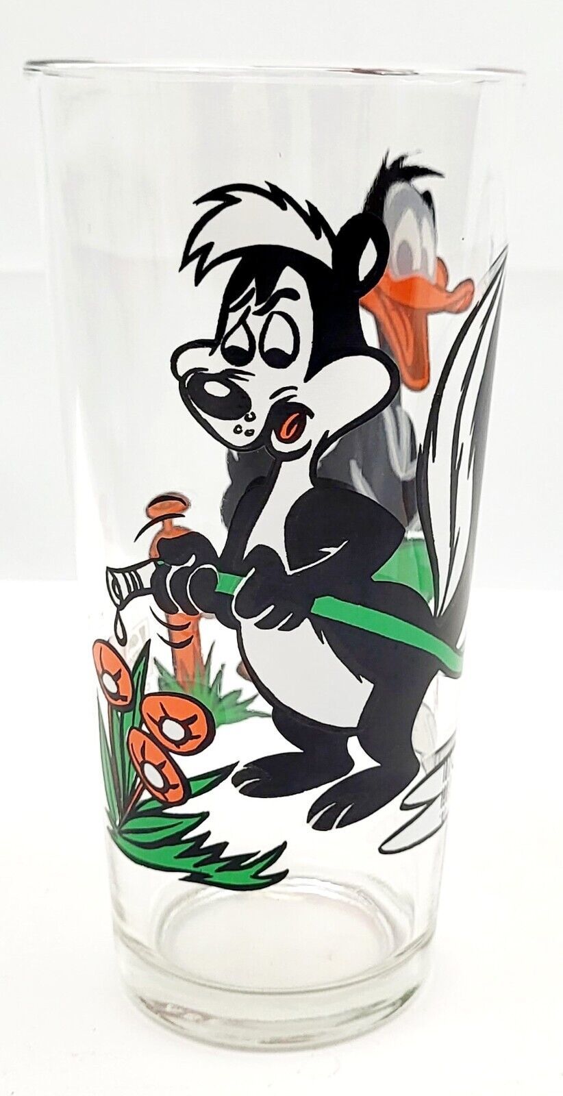 Looney Tunes Glass Daffy Duck Pepe Le Pew 1976 Pepsi Glass 16 Oz Soda