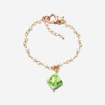 Handmade Czech Glass Beads Crystal Bracelets - Candy Mint Delight - $45.99