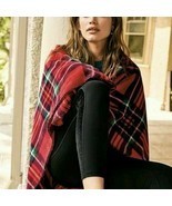 New Victoria&#39;s Secret Soft  Cozy Fleece Blanket Red Plaid Tartan Holiday... - $29.69