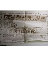 Original 1968 Folded Schmidt&#39;s Sausage Haus Und Restaurant Ohio Placemat... - $19.72