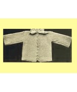 Infant Knitted Sacque 3. Vintage Knitting Pattern for Baby Sweater PDF D... - $2.50