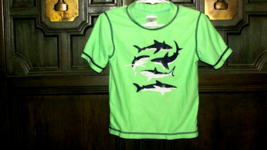 boys CARTER'S lime green black t-shirt w/whales 24 months  (baby 31) - $1.98