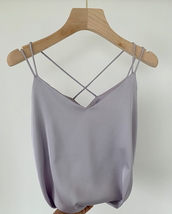 V-Neck Sleeveless Chiffon Tank Top Summer Women's Chiffon Sleeveless Top Blouse image 10