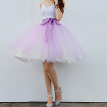 Lavender Ballerina Tulle Skirt Women Girl Knee Length Party Tutu Skirt image 14