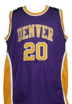 Mack Calvin #20 Denver Rockets Aba Basketball Jersey Sewn Purple Any Size image 1