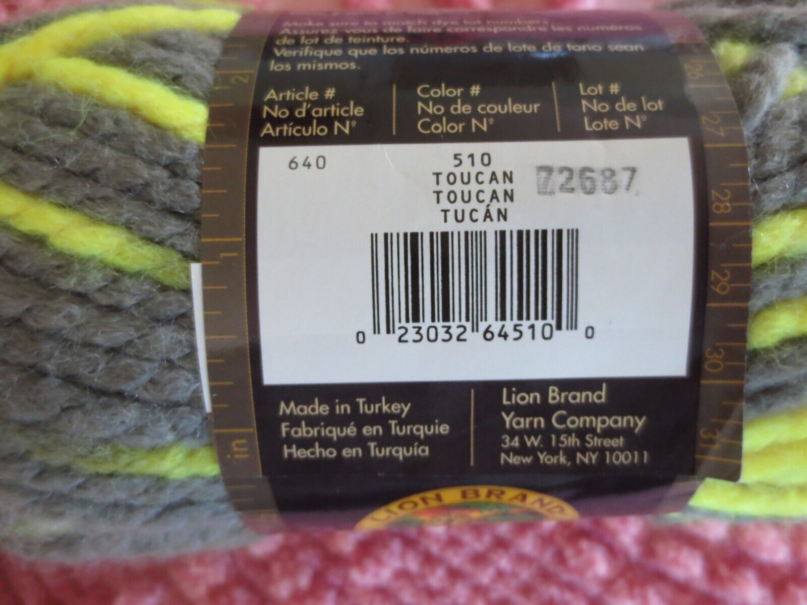Lion Brand Yarn 761-153 24-7 Cotton Yarn Skeins - Black