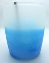 Bath & Body Works 3 wick 14.5 oz Large Candle Holder Luminary Blue Frosted Ombre - $119.99