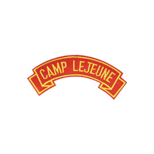 MARINE CORPS CAMP LEJEUNE MILITARY EMBROIDERED USMC RED SHOULDER ROCKER PATCH Original Items