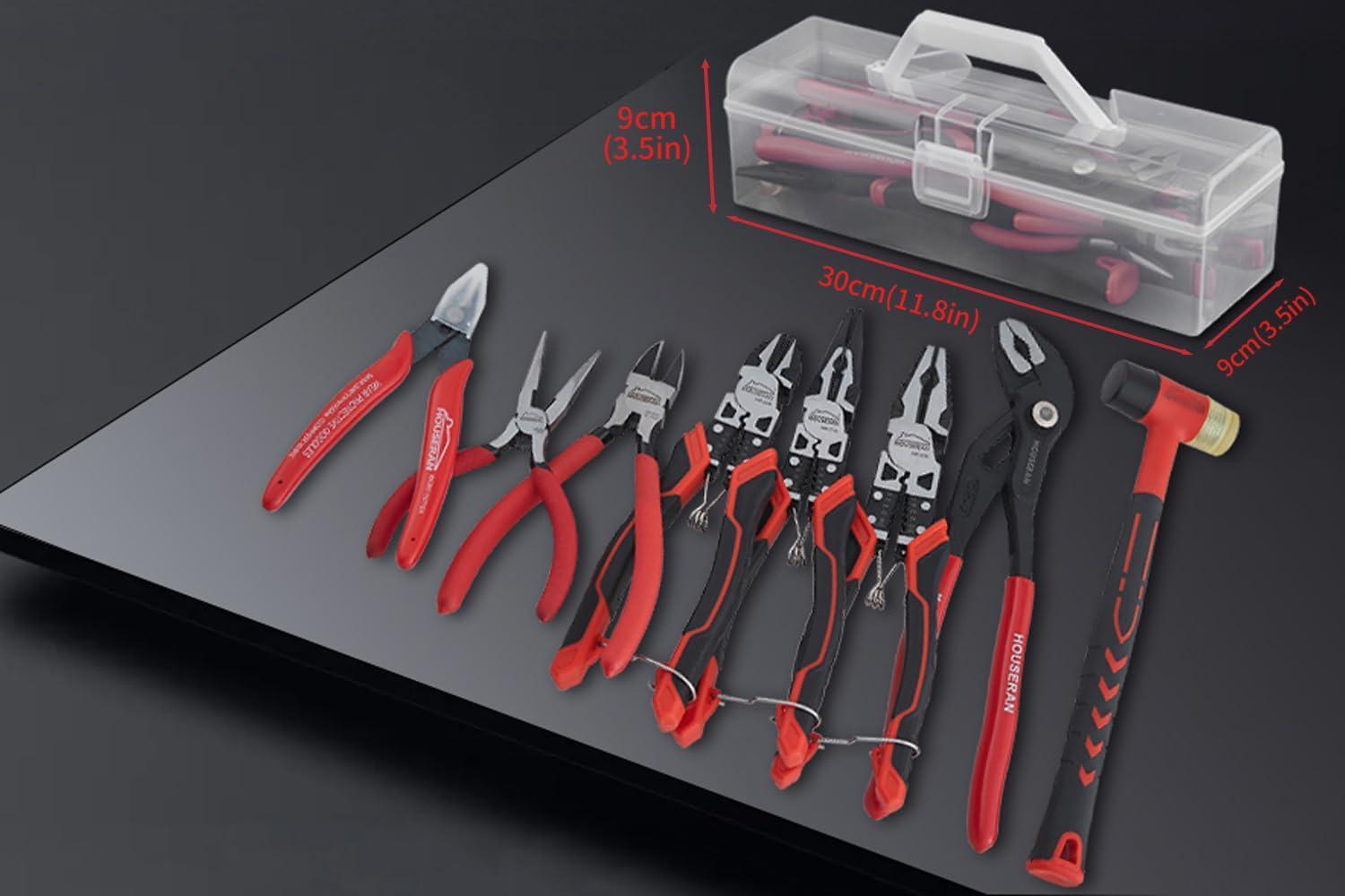 TOPLINE 5-Piece Pliers Set, Pliers Tool Set Included 8 Groove Joint  Pliers, 7 Linesman Pliers, 6 Long Nose Pliers, 6 Slip Joint Pliers, 6