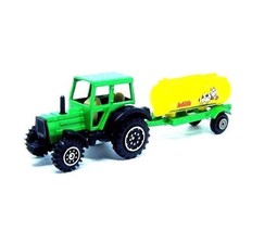 Farm Tractor With Milk Tanker Wagon, Green Welly Tractor Collector's Model, New - $32.05