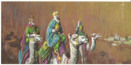 Vintage Christmas Card Wise Men Gibson Christmas Gems 1960s Unused with ... - $8.90