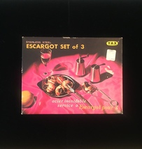 Vintage 70s YAX Escargot set of 3 in original packaging
