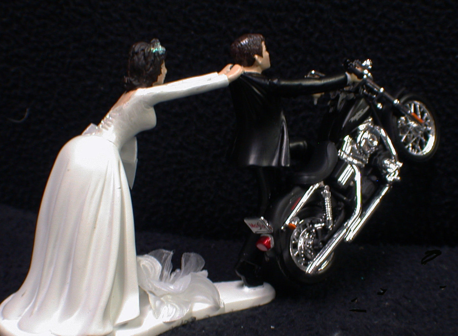 Bride and Groom Wedding Cake Toppers | Biker |