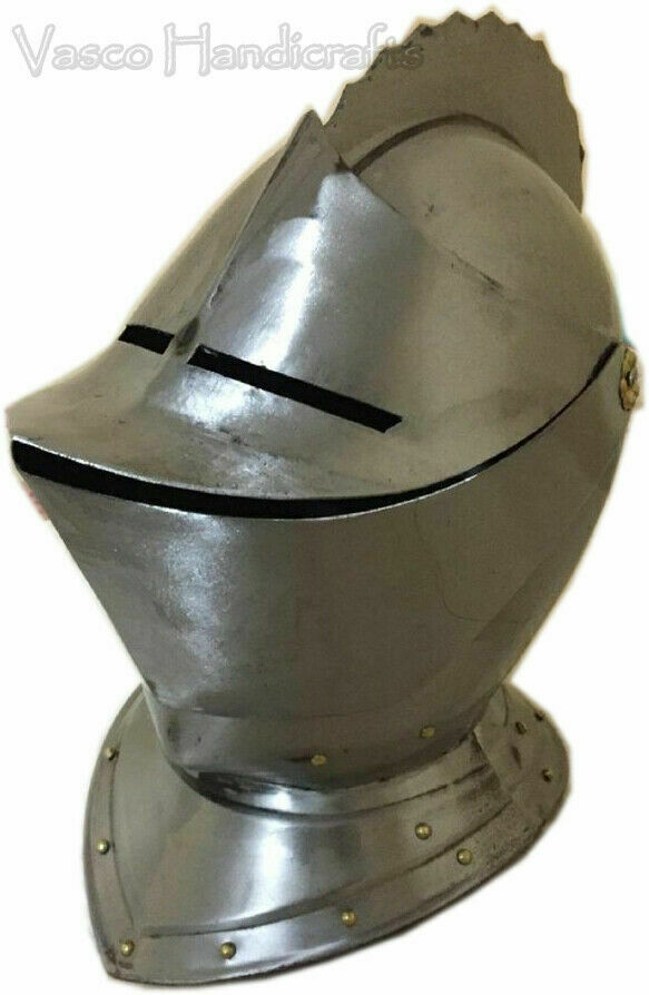 Medieval Knight Close Face Armet Helmet and 50 similar items