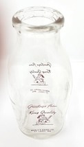 Vintage City Dairy 1 Quart Clear Glass Milk Bottle Jar 1Qt
