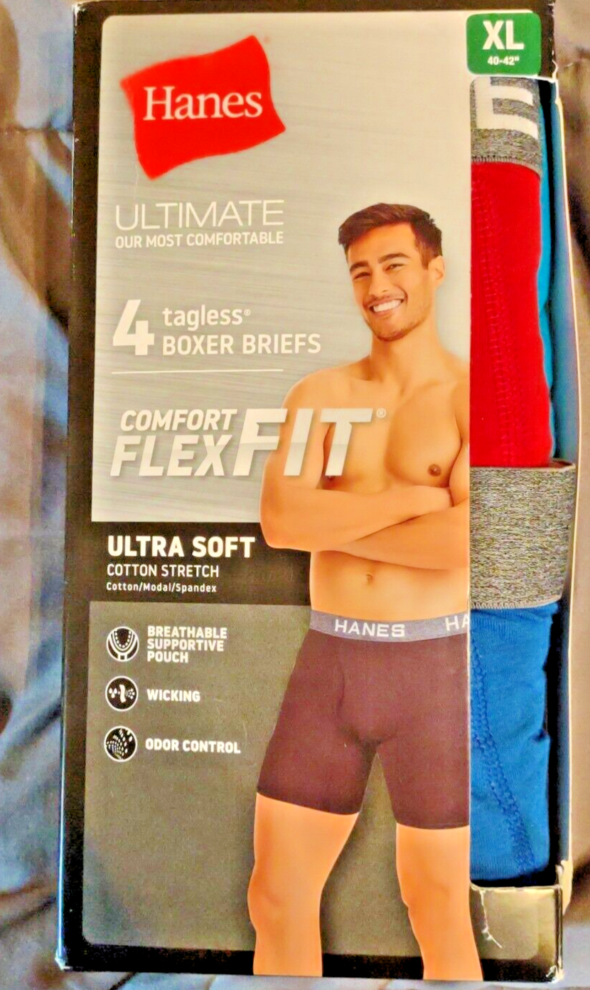 Hanes Men's Underwear Briefs, Mid-Rise, Moisture-Wicking, 6-Pack