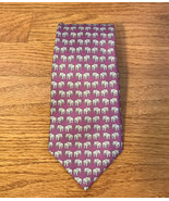 Jim Thompson Silk Tie NWT Purple Gray Elephant Print Silk 3.5&quot; wide 58.5... - $24.72