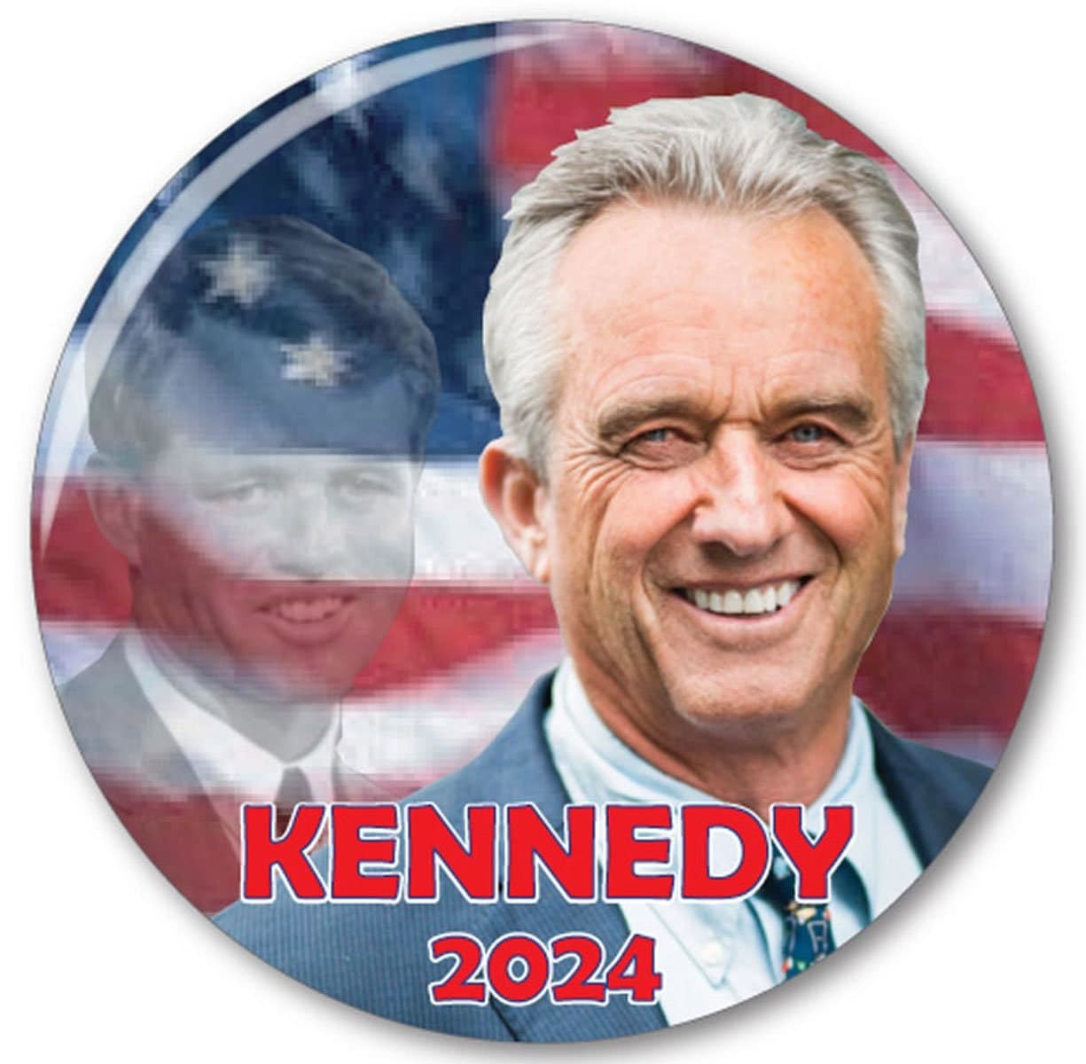 12 Robert F KENNEDY Jr For President of the United States 2024, 3" Pin