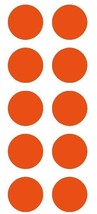 2" Orange Round Color Coded Inventory Label Dots Stickers - $3.99+