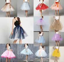 Light Blue Tulle Tutu Skirt 6-Layered Party Puffy Tulle Skirt Plus Size image 2