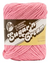 Lily Sugar&#39;n Cream Yarn  Solids Rose Pink - $7.61