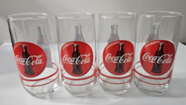 Vintage COCA-COLA Coke Clear Red Letter Glass 5 Tall Drinking Glass  Tumbler