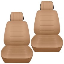 Front set car seat covers fits 2002-2020 Honda Pilot     solid tan - $65.09+