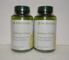 Two pack: Nu Skin Nuskin Pharmanex Optimum Omega Omega-3 60 Softgels SEALED x2 - $42.00