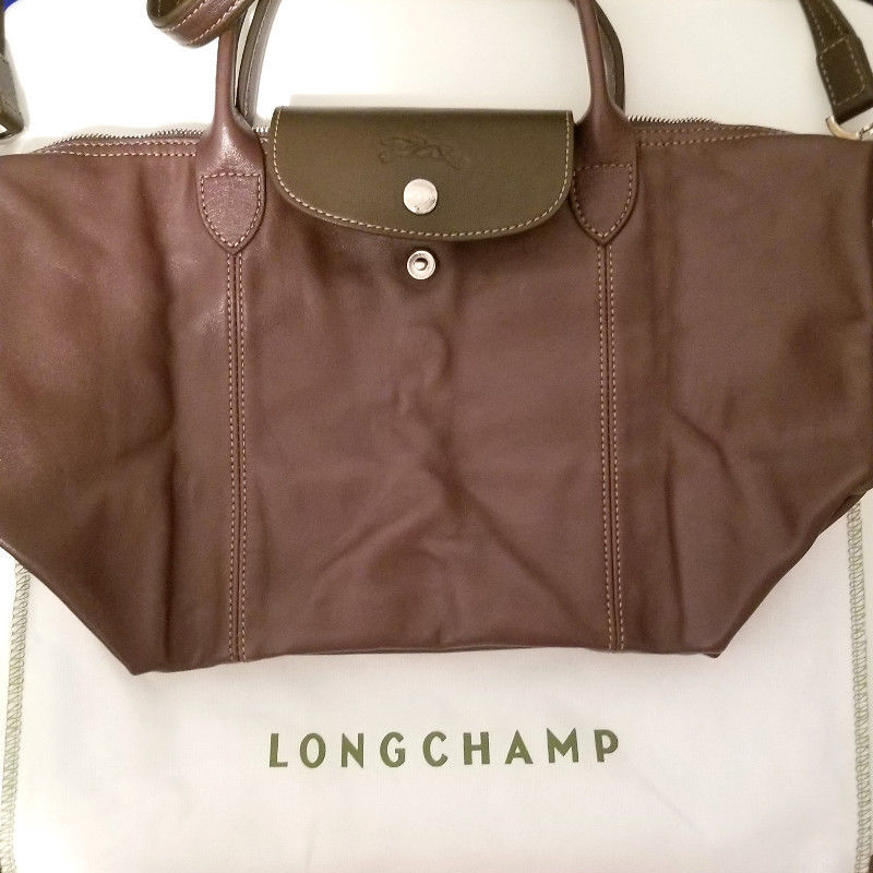 NWT Longchamp Le Pliage Cuir S Leather Crossbody Bag Black Navy Red Pink  Taupe