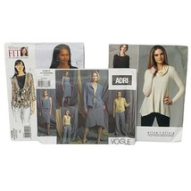 Designer Vogue Patterns Misses Cardigan Tank Top Tunic Jacket Dress Lot ... - $14.99