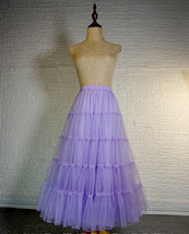Princess Long Tulle Skirt Outfit Tiered Sparkle Tulle Skirt High Waist Plus Size image 3