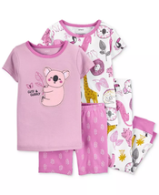 Carter's KOALA Toddler Girls 4-Piece Snug Fit T-shirt and Pajama Set, US 4T - $23.61