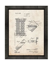 Stair Patent Print Old Look with Beveled Wood Frame - $24.95+