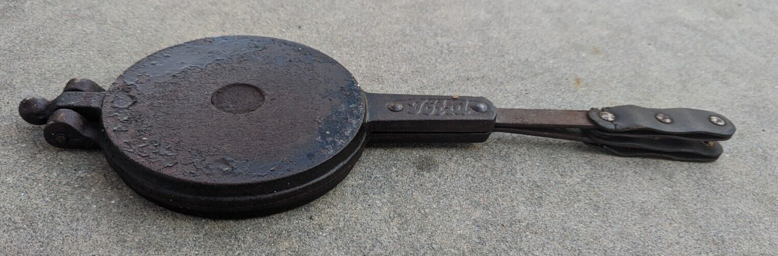 Vintage Jotul Cast Iron Waffle Krumkake Pizzelle Maker Norway Other