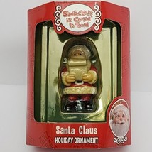 VTG 1998 Enesco Santa Claus Is Comin&#39; To Town Holiday Ornament New In Box - $19.79