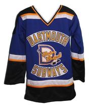 Any Name Number Dartmouth Subways Retro Hockey Jersey Blue Any Size image 1