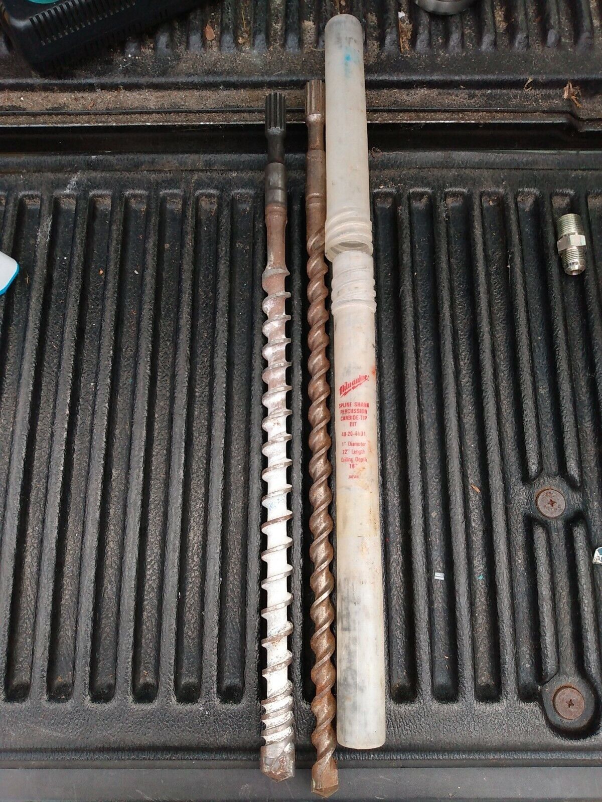 Primary image for 2 Drill bits, 22 inch  long one is a Milwaukee one is made in Germany