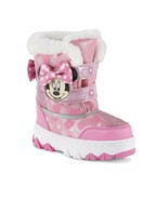 Minnie Mouse Snow Boots Size 12 Disney Faux Fur 3D Bow - $24.95