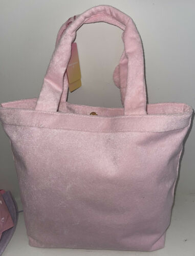 Stoney Clover Lane x Target Terry Cloth Embossed Beach Tote Bag Light Pink  NWT