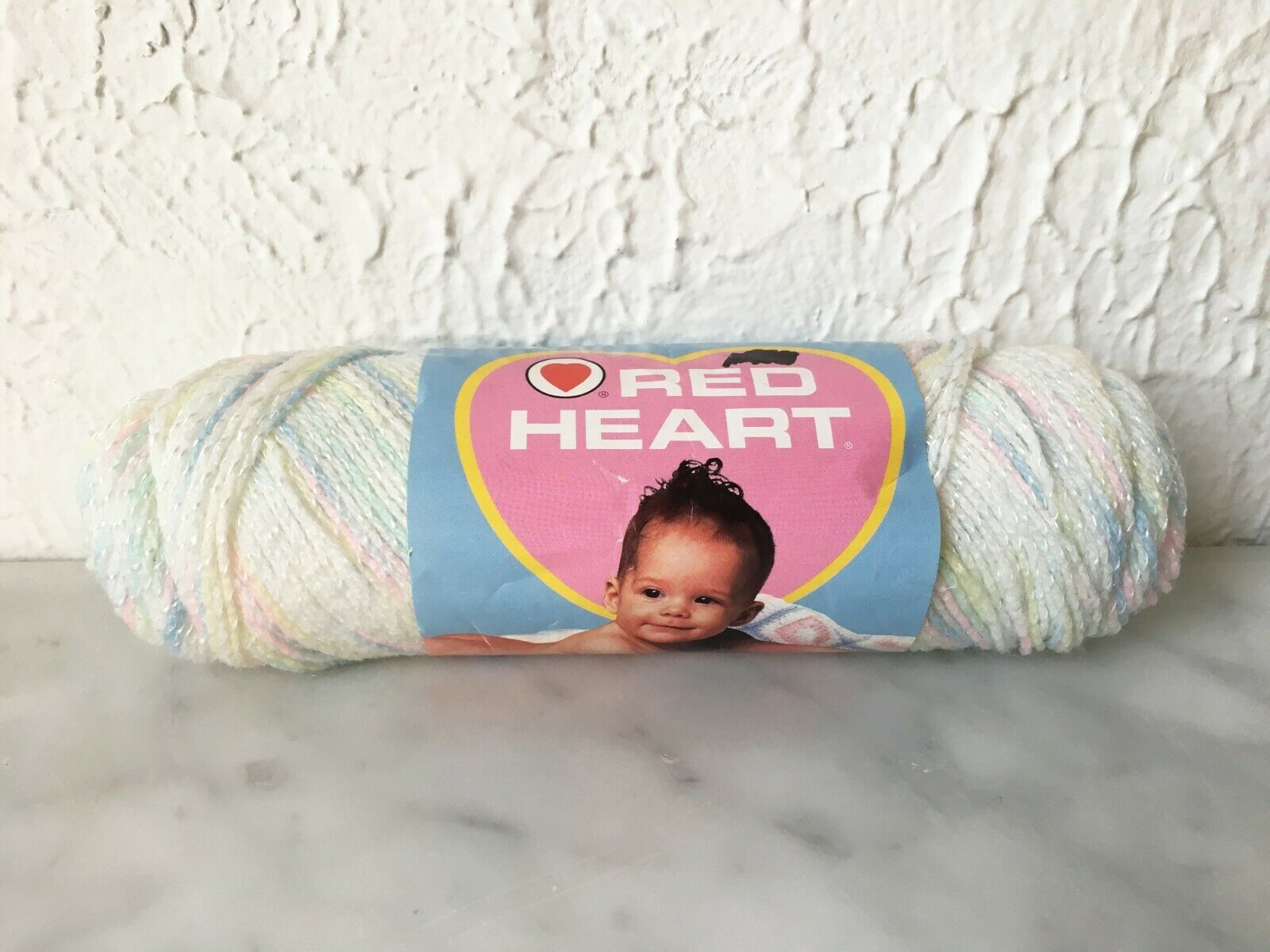 Red Heart Bulky Rug Yarn, Latch Hook Yarn, 320 pieces, acrylic Pink & White