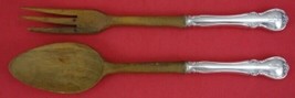 French Provincial by Towle Sterling Silver Salad Serving Set w/ Wood 2pc 11 1/4" - $88.11