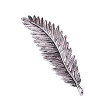 Retro Style Feather Shape Hair Pins Hair Accessories with Silver Color 3 PCS