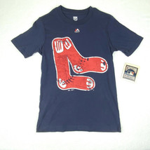 New Boys Boston Red Sox T-Shirt Cooperstown Collection MLB Majestic Youth Medium - $17.81