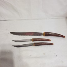 Vintage Wooden Handled Carving Knife and Sharpener by Westall 